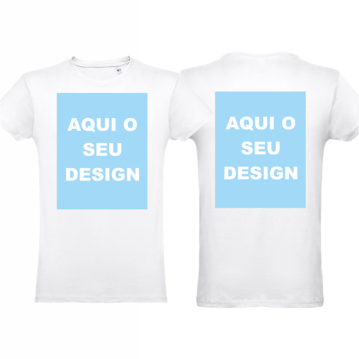 T-shirt 150gr/m2 com design frente e costas
