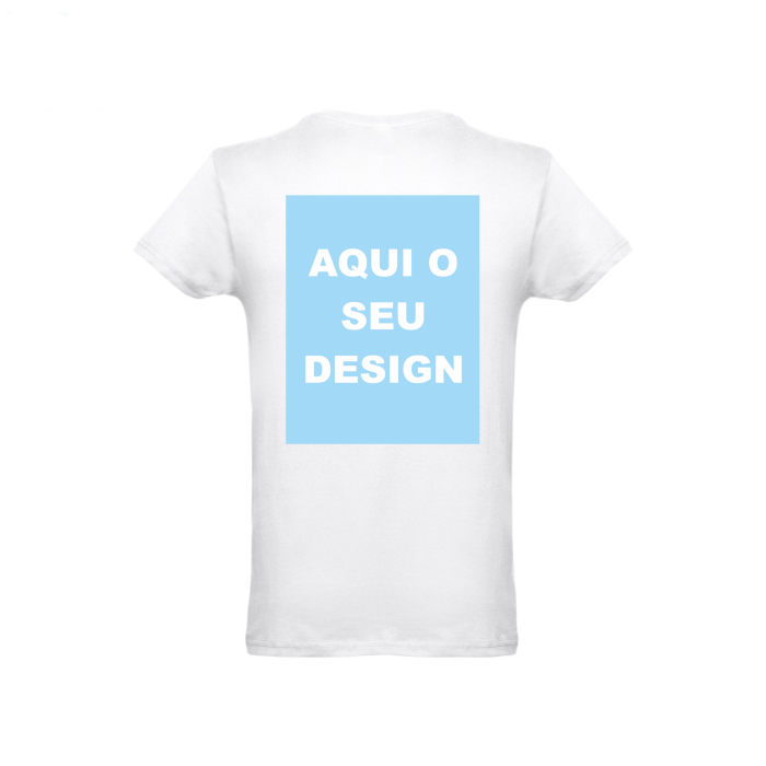 T-shirt 150 gr/m2 com o seu design grande nas costas