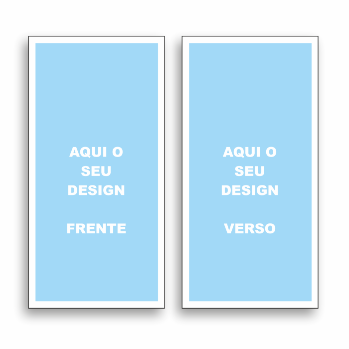 Flayer 100x200 mm com o seu design na frente e no verso