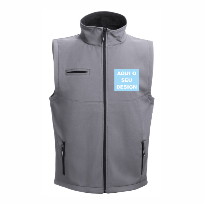 Colete Softshell com o seu design na frente e/ou costas